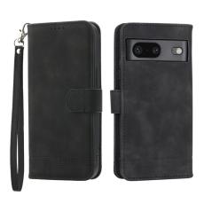 DIERFENG - DIERFENG Google Pixel 7 5G Pl&aring;nboksfodral DF-03 Flip Konstl&auml;der - Svart