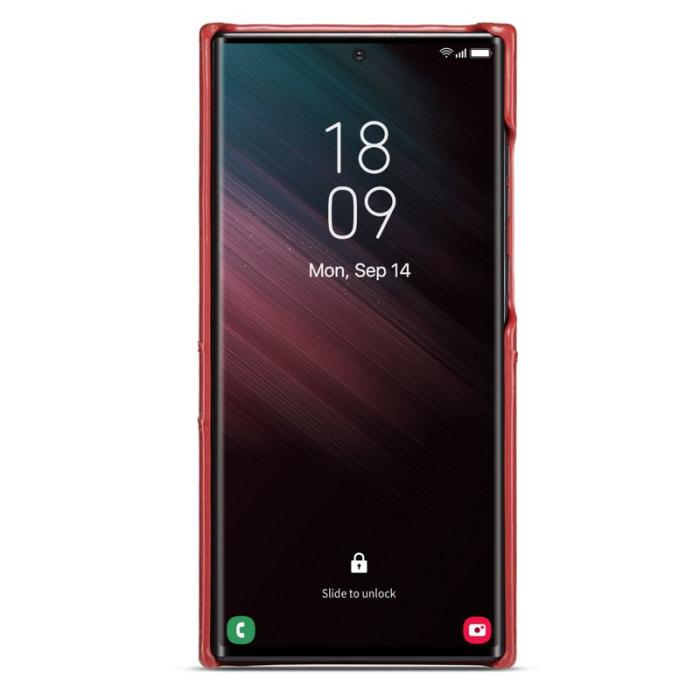 FIERRE SHANN - FIERRE SHANN för Samsung Galaxy S25 Ultra Fodral - Röd Waxy KonstLäder