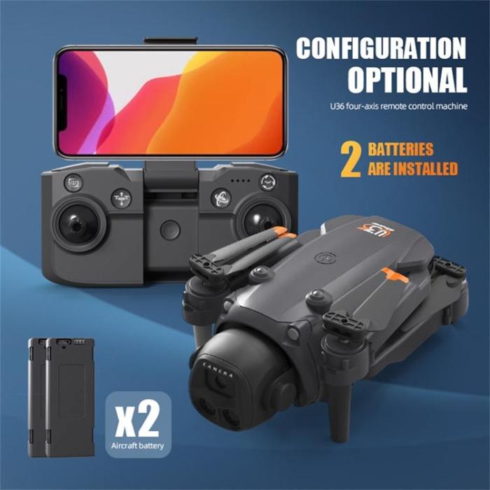 OEM - Fjärrstyrd Hopfällbar Drönare med Dubbelkamera Quadcopter LU36