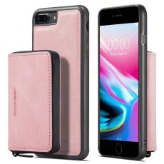 JEEHOOD - JEEHOOD Mobilskal till iPhone 7 Plus/8 Plus 2-i-1 St&ouml;tt&aring;lig Konstl&auml;der Rosa