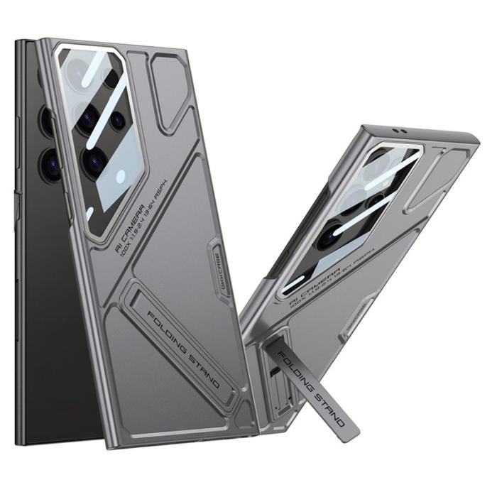 GKK - GKK Samsung Galaxy S25 Ultra Fodral Mecha Style - Grå