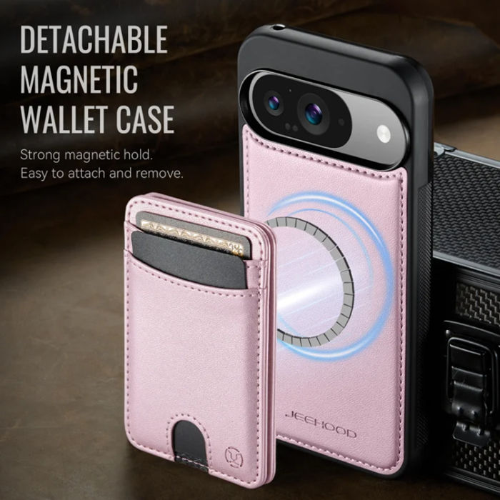 OEM - JEEHOOD Google Pixel 10 Pro Fodral KonstLäder - Rosa