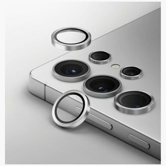 UNIQ - UNIQ Galaxy S25 Ultra Kameralinsskydd Härdat Glas Optix Aluminium - Silver