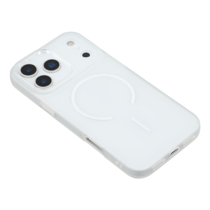 A-One Brand - iPhone 17 Pro Max Mobilskal MagSafe med Glitter Lins Frame - Clear