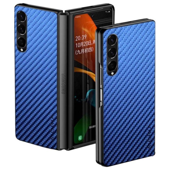 AIORIA - AIORIA Galaxy Z Fold 4 Skal Carbon Fiber - Blå
