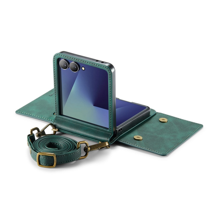 DG.MING - DG.MING Galaxy Z Flip 7 Mobilskal RFID Blocking M5 - Grön