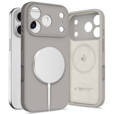 Tech-Protect - Tech-Protect iPhone 17 Pro Max Mobilskal Magsafe Silikon - Stone Grå