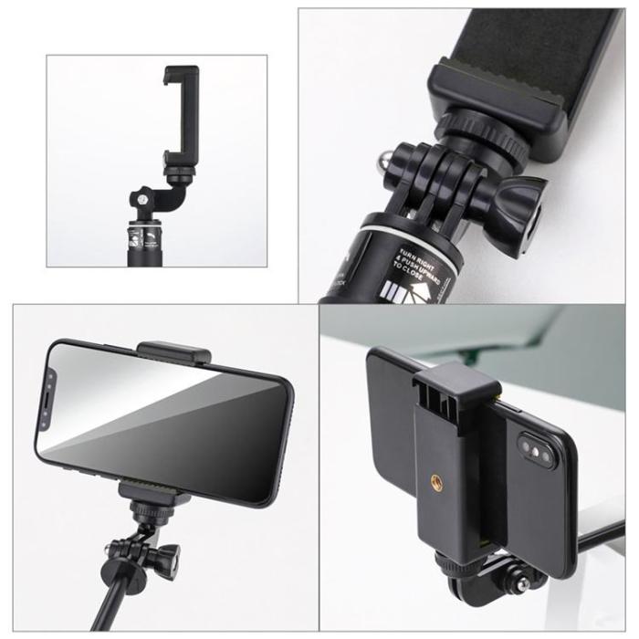 OEM - 5-delad Utdragbar Bluetooth-Selfiestick med Tripod H611 - Svart