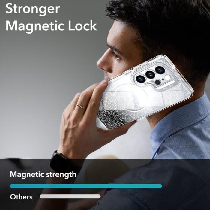 OEM - Samsung Galaxy S26 Ultra Skal Magnetiskt Gradient Glittrigt TPU - Svart