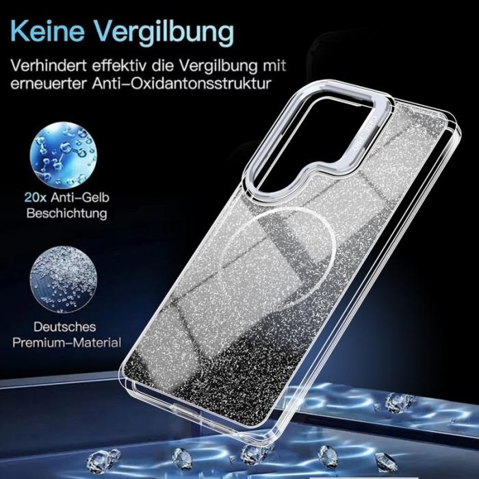 OEM - Samsung Galaxy S26 Ultra Skal Magnetiskt Gradient Glittrigt TPU - Svart