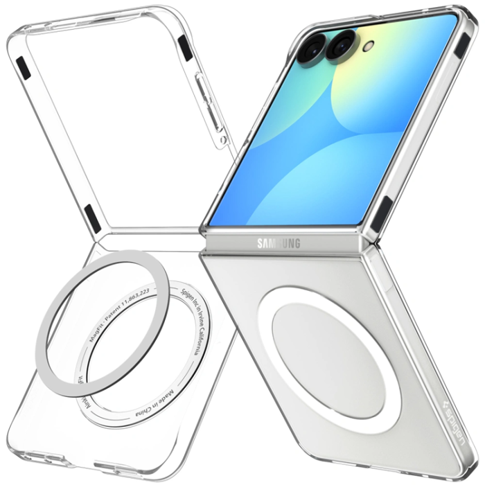 Spigen - Spigen Mobilskal För Galaxy Z Flip 8 Magsafe Airskin - Clear/Vit