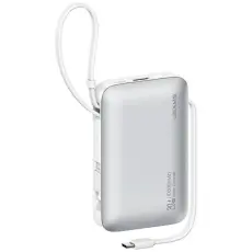 USAMS - USAMS Powerbank 10000mAh 20W USB-C/Lightning Kabel - Vit