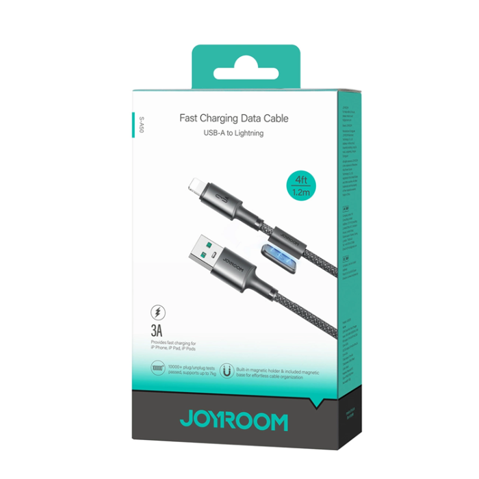 Joyroom - Joyroom S-A50 3A USB-A - Lightning Kabel 1.2m - Grå