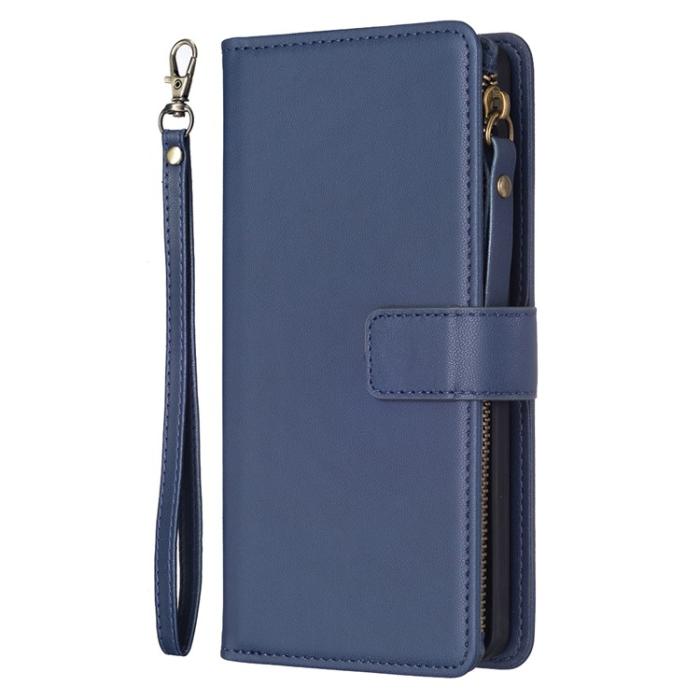 OEM - iPhone 15 Pro Max Plånboksfodral Zipper Flip - Blå