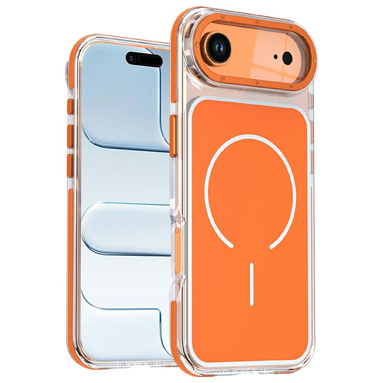 iPhone Air Mobilskal MagSafe Dual Färg Shockproof - Orange (Orange) | 2353 | AlltMobil
