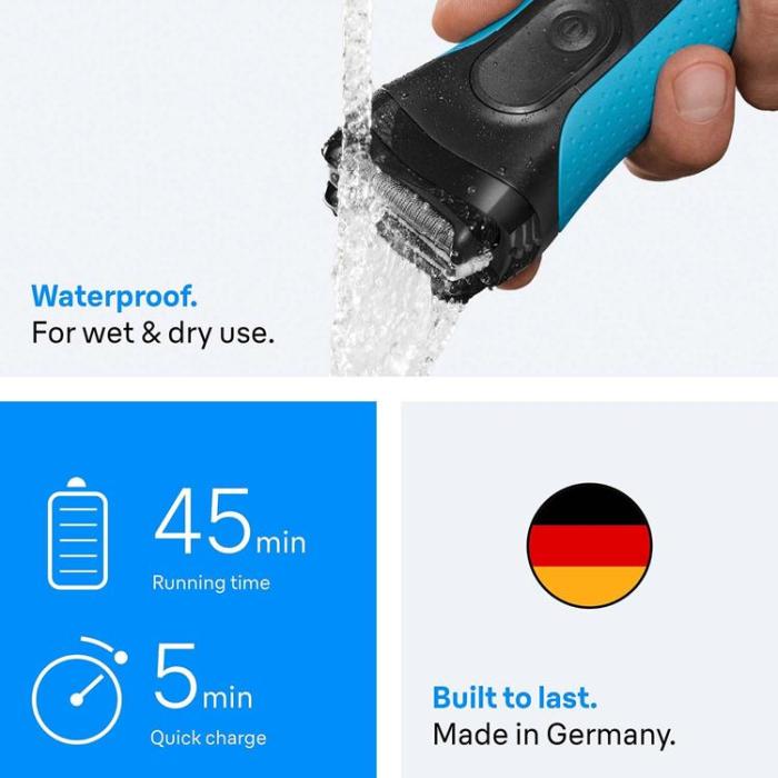 Braun - Braun Rakapparat Serie 3 3040s (med trimmertillbehör)