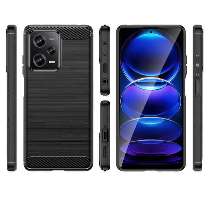 OEM - Xiaomi Poco X5 Pro/Redmi Note 12 Pro Mobilskal Carbon - Svart