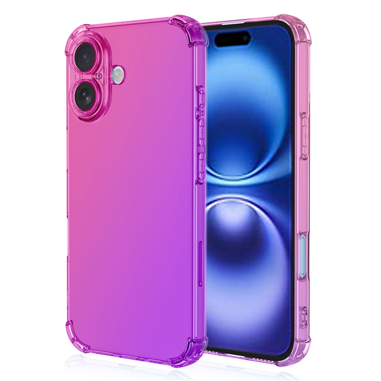 iPhone 17 Mobilskal Gradient Color TPU Anti-Drop - Rosa/Lila | 2353 | AlltMobil