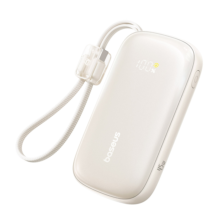 Baseus Powerbank 10000mAh 45W med USB-C till Lightning Kabel - Titanium
