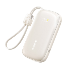 BASEUS - Baseus Powerbank 10000mAh 45W med USB-C till Lightning Kabel - Titanium