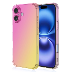 A-One Brand - iPhone 17 Mobilskal Gradient Color TPU Anti-Drop - Rosa/Guld