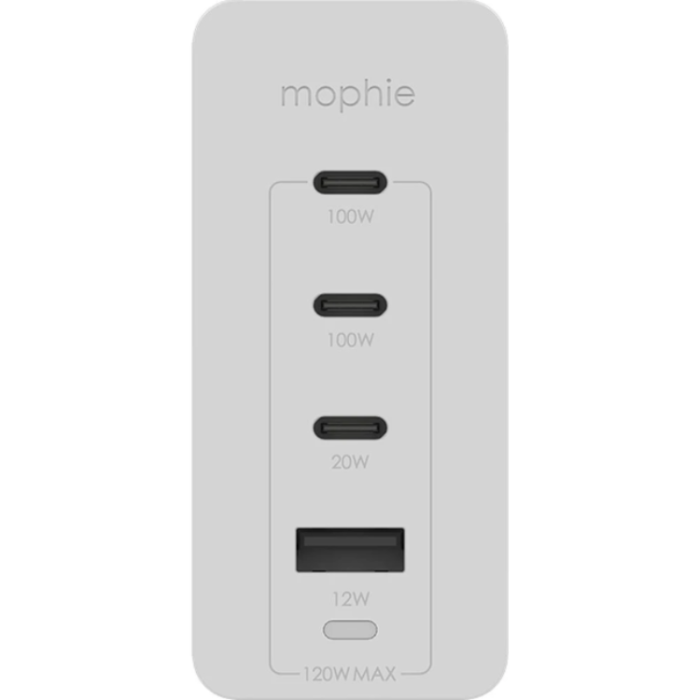 UTGATT1 - Mophie PD Väggladdare Hub 120W USB-A Till 2X USB-C - Vit