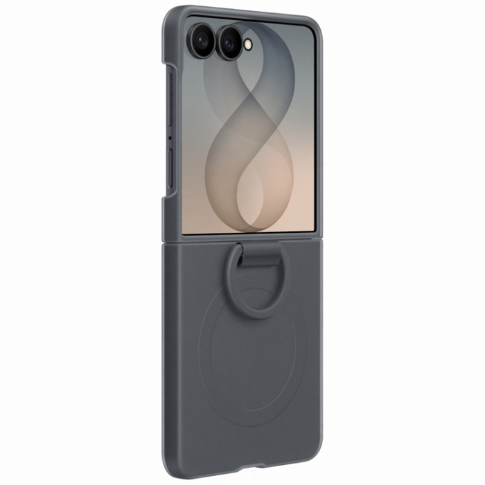 Samsung - Samsung Mobilskal för Galaxy Z Flip 8 Silikon Ring Magnet - Grafit