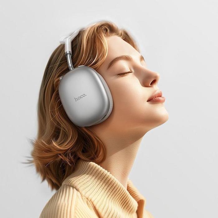 Hoco - Hoco Over-Ear Hörlurar Trådlösa Bluetooth ANC W55 Plus - Silver