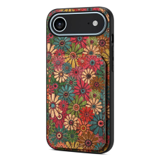A-One Brand - iPhone 17 Air Mobilskal Korthållare Blommor - Vår / Grön