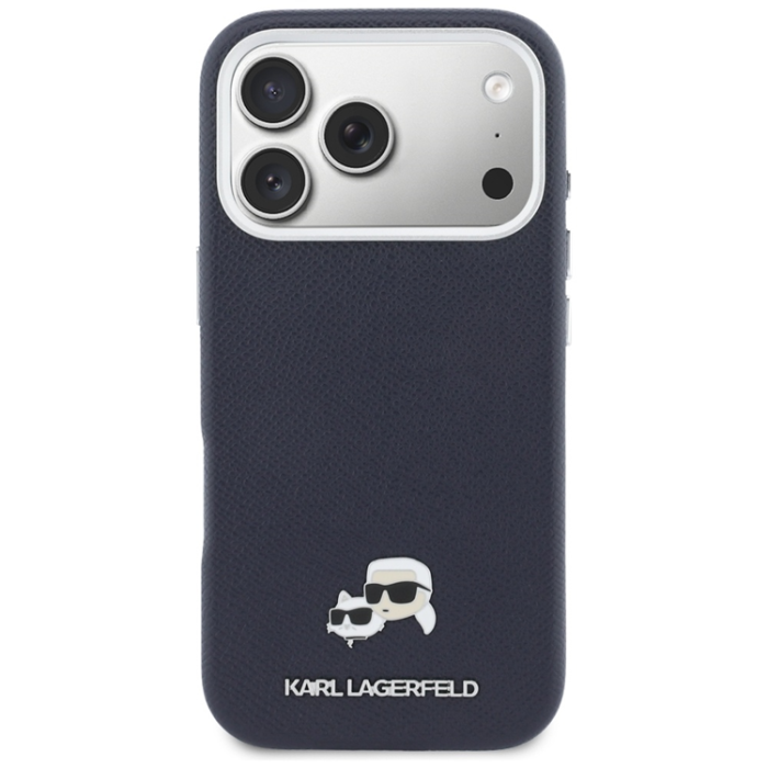 KARL LAGERFELD - Karl Lagerfeld Mobilskal För iPhone 17 Pro MagSafe Karl Head Logo - Blå
