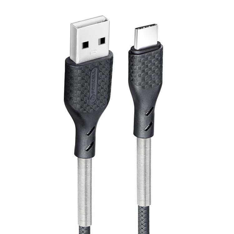 Forcell Kol USB-C till USB-A kabel 1m - Svart | 3541 | AlltMobil