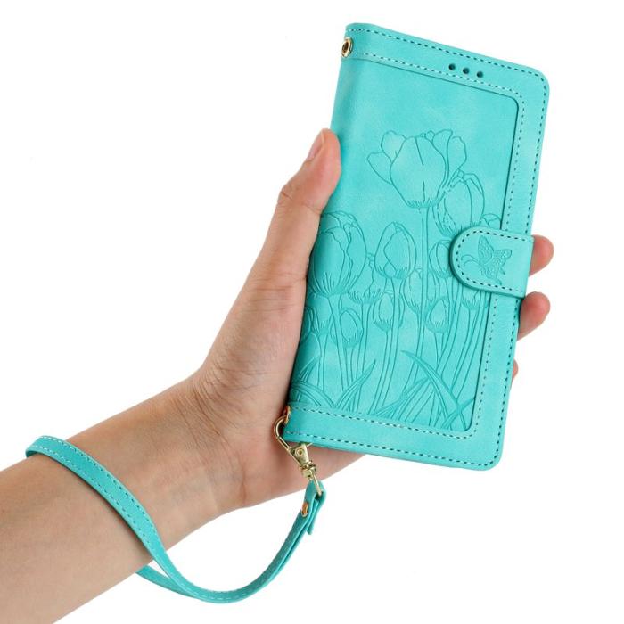 OEM - Tulip Samsung Galaxy S26 Ultra Fodral Äkta Läder - Grön