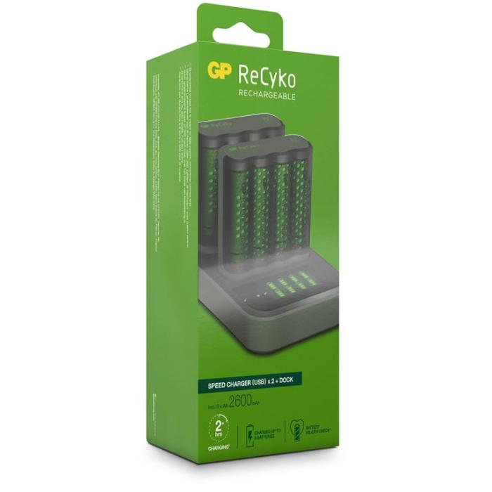 UTGATT1 - GP ReCyko 2st M451 Laddare USB docka D851/8xAA