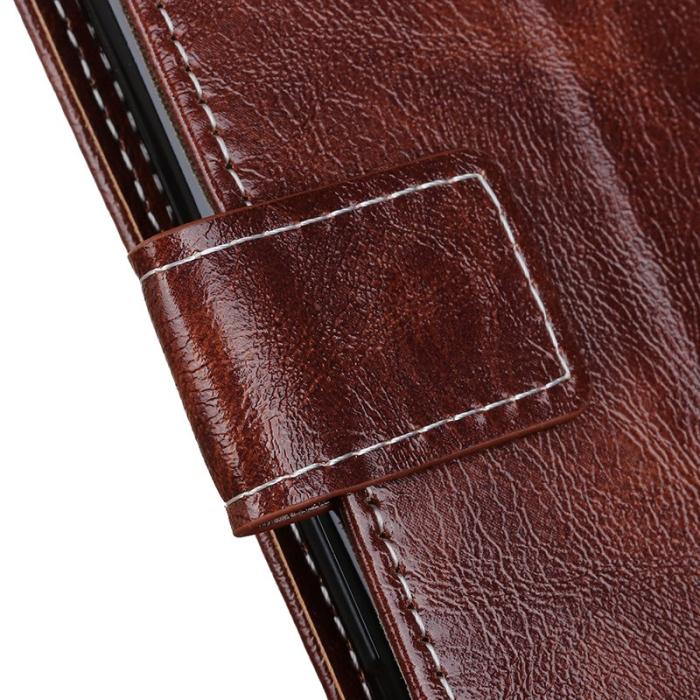 OEM - Samsung Galaxy S26 Ultra Plånboksfodral Konstläder Crazy Horse - Brun