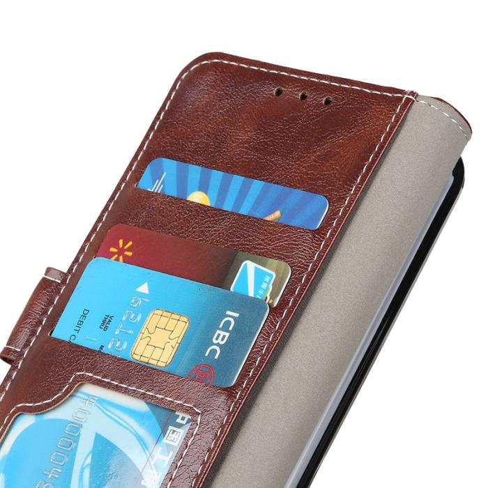 OEM - Samsung Galaxy S26 Ultra Plånboksfodral Konstläder Crazy Horse - Brun