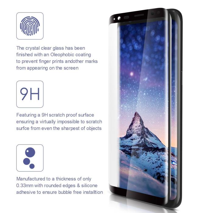 UTGATT5 - CoveredGear Edge to Edge härdat glas till Samsung Galaxy S8 - Svart