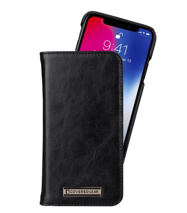 UTGATT1 - CoveredGear Signature Plånboksfodral till iPhone XS / X - Svart