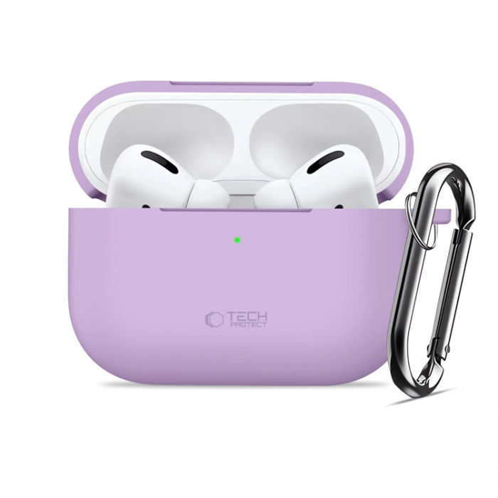 Tech-Protect - Tech-Protect Apple Airpods Pro 3 Skal Silikon Hook - Lavender