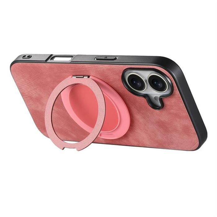 A-One Brand - iPhone 17 Mobilskal Rotating Kickstand - Rosa