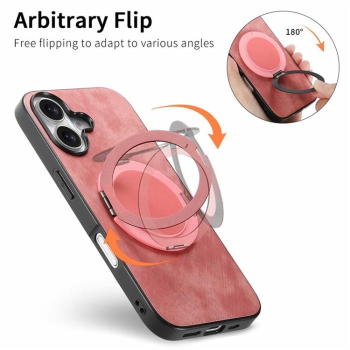 A-One Brand - iPhone 17 Mobilskal Rotating Kickstand - Rosa