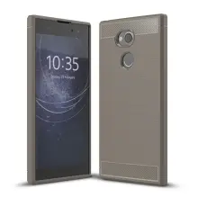 OEM - Carbon Brushed Mobilskal till Sony Xperia XA2 Ultra - Gr&aring;