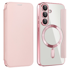 A-One Brand - Galaxy S25 Plånboksfodral MagSafe RFID Blocking - Rosa