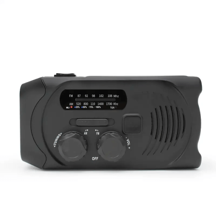 A-One Brand - [2-Pack] Vevradio Solceller, Ficklampa, Powerbank 2000mAh