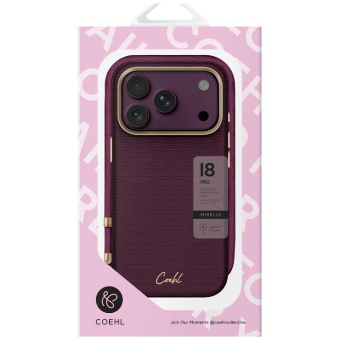 UNIQ - UNIQ Mobilskal till iPhone 18 Pro Max/17 Pro Max Coehl Mirelle - Burgundy