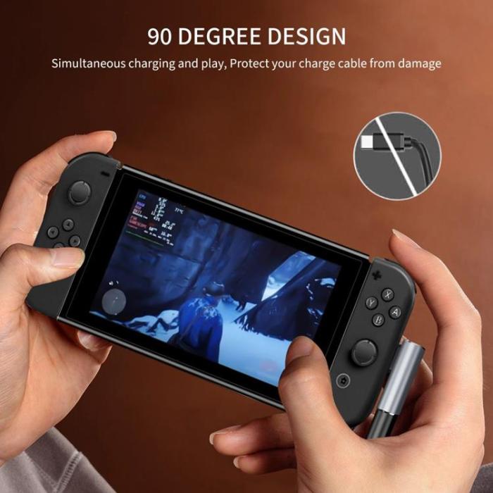 Tech-Protect - Tech-Protect USB-C Angled Adapter Ultraboost AA01 - Grå