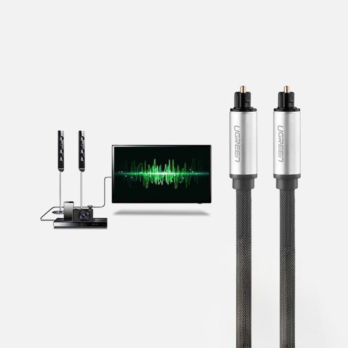 Ugreen - UGreen Audio Optical Toslink/SPDIF 3m Kabel - Grå