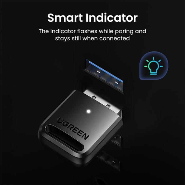 Ugreen - UGreen USB Adapter Bluetooth - Grå