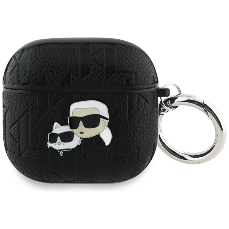 Karl Lagerfeld AirPods 4 Skal Monogram Karl & Choupette Head (Svart) | 2353 | AlltMobil