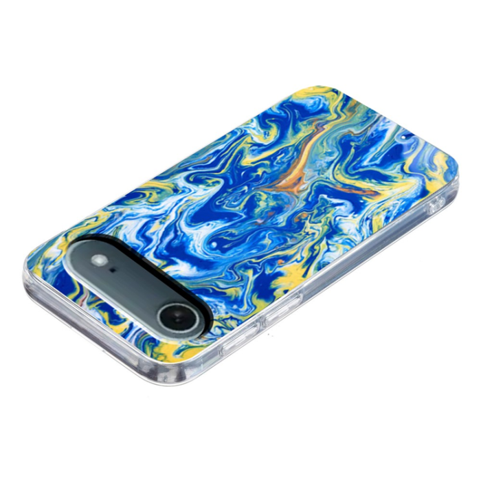 A-One Brand - iPhone Air Mobilskal Marble Pattern Printing Soft - Himmelsblå