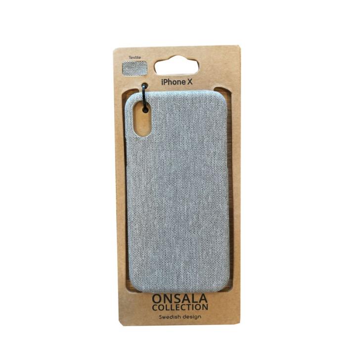Onsala - Onsala Collection mobilskal till iPhone XS / X - Textile Grey